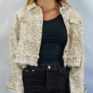 Tan Snake Print Jackets